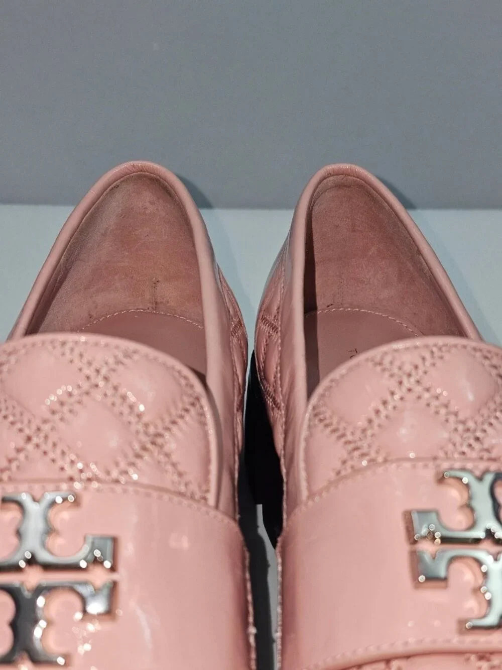 Tory Burch Mini Everly Quilted Loafer Womens 10.5 Rose Pink Leather Lug Sole NEW